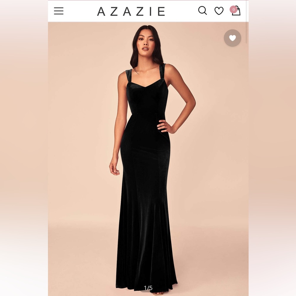 NWT Azazie Lanessa Velvet Bridesmaid Dress